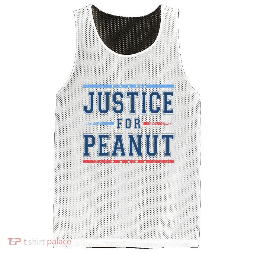 Justice For Peanut The Squirrel Usa Flag Mesh Reversible Basketball Jersey Tank
