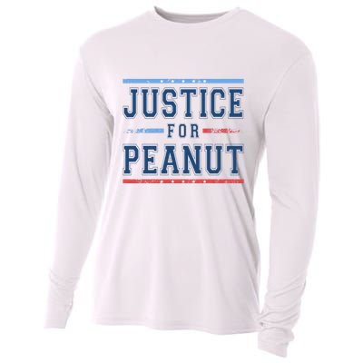 Justice For Peanut The Squirrel Usa Flag Cooling Performance Long Sleeve Crew
