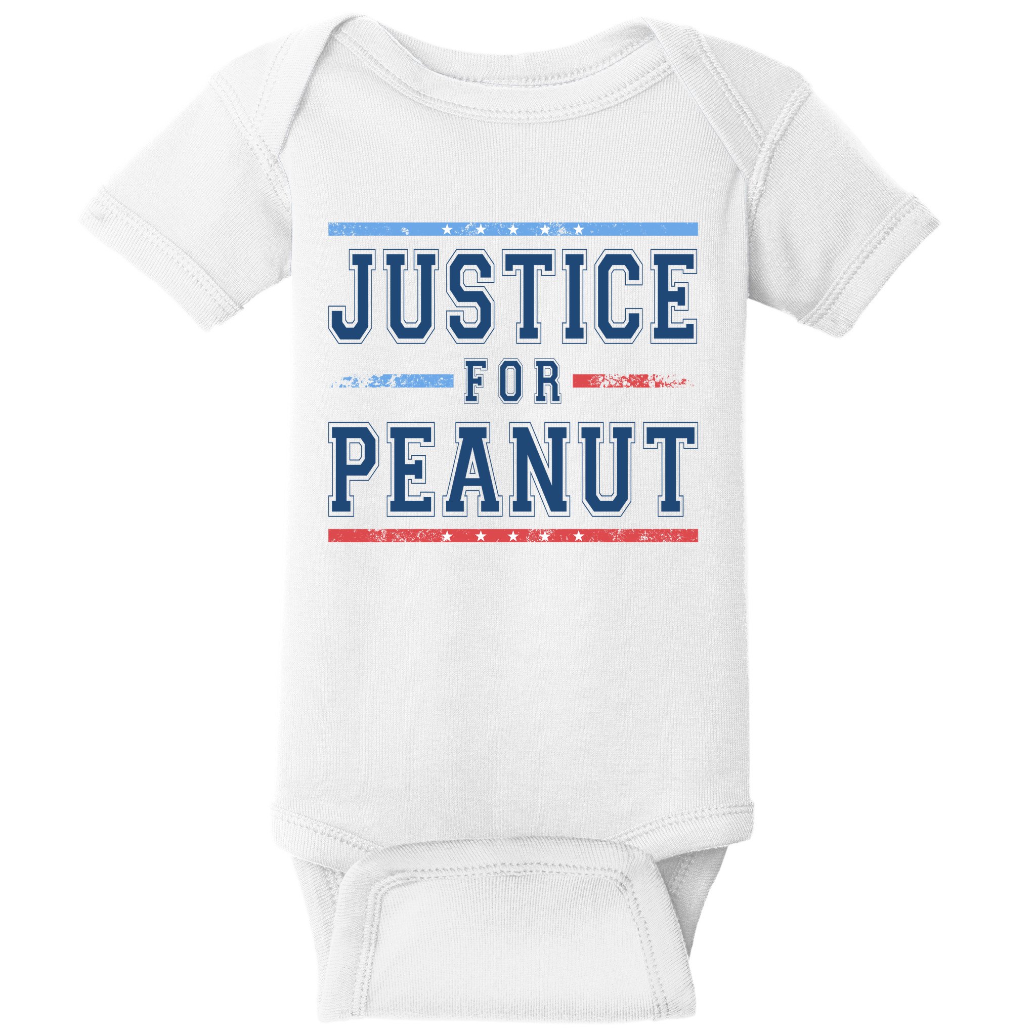 Justice For Peanut The Squirrel Usa Flag Baby Bodysuit