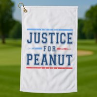 Justice For Peanut The Squirrel Usa Flag Golf Towel