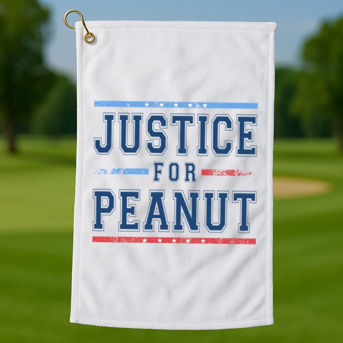 Justice For Peanut The Squirrel Usa Flag Golf Towel