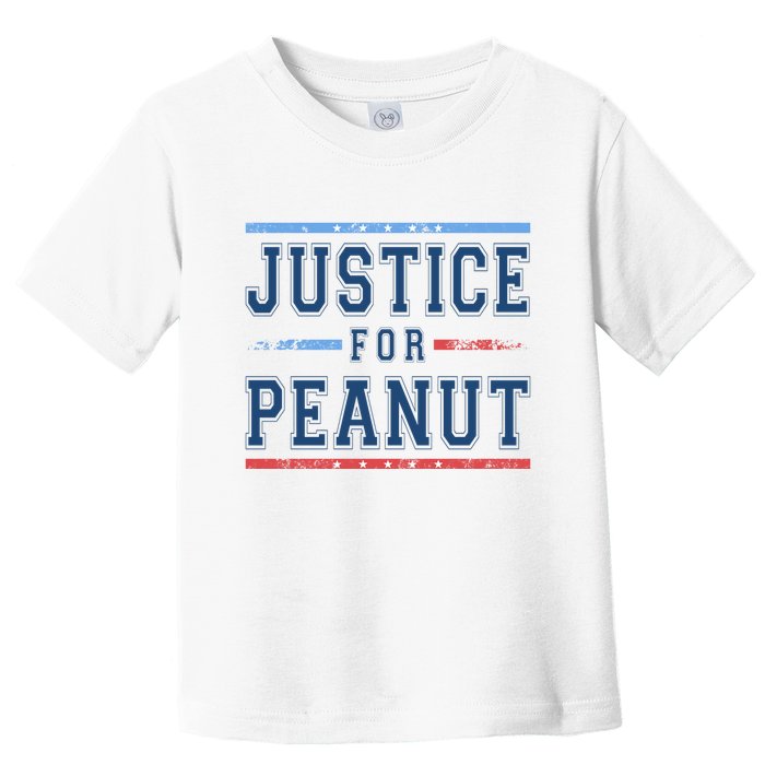 Justice For Peanut The Squirrel Usa Flag Toddler T-Shirt
