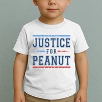 Justice For Peanut The Squirrel Usa Flag Toddler T-Shirt