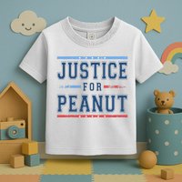 Justice For Peanut The Squirrel Usa Flag Toddler T-Shirt