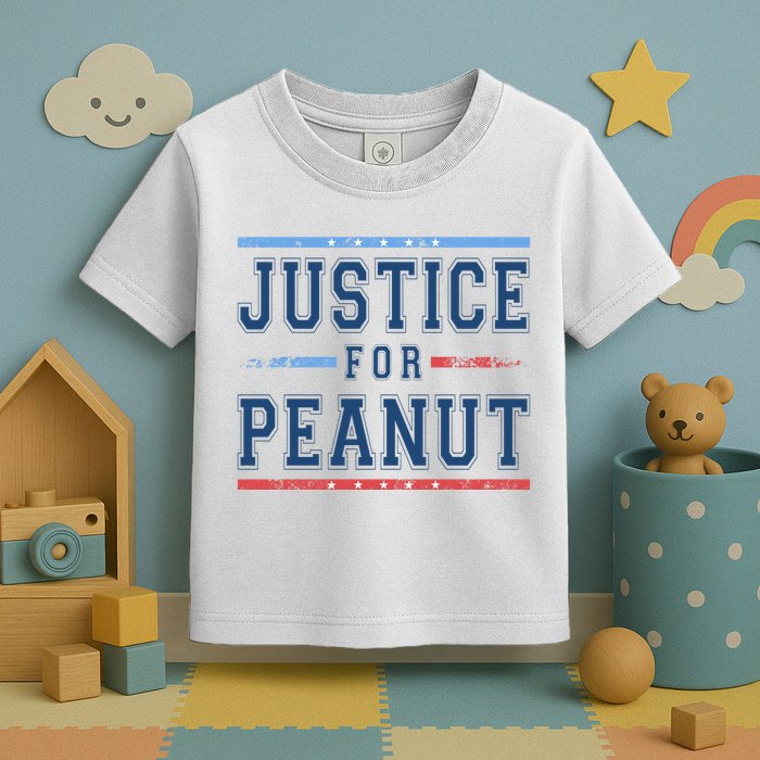 Justice For Peanut The Squirrel Usa Flag Toddler T-Shirt