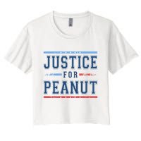 Justice For Peanut The Squirrel Usa Flag Women's Crop Top Tee