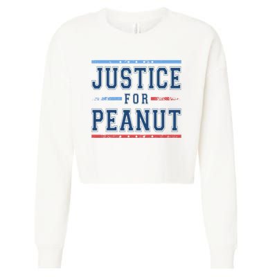 Justice For Peanut The Squirrel Usa Flag Cropped Pullover Crew