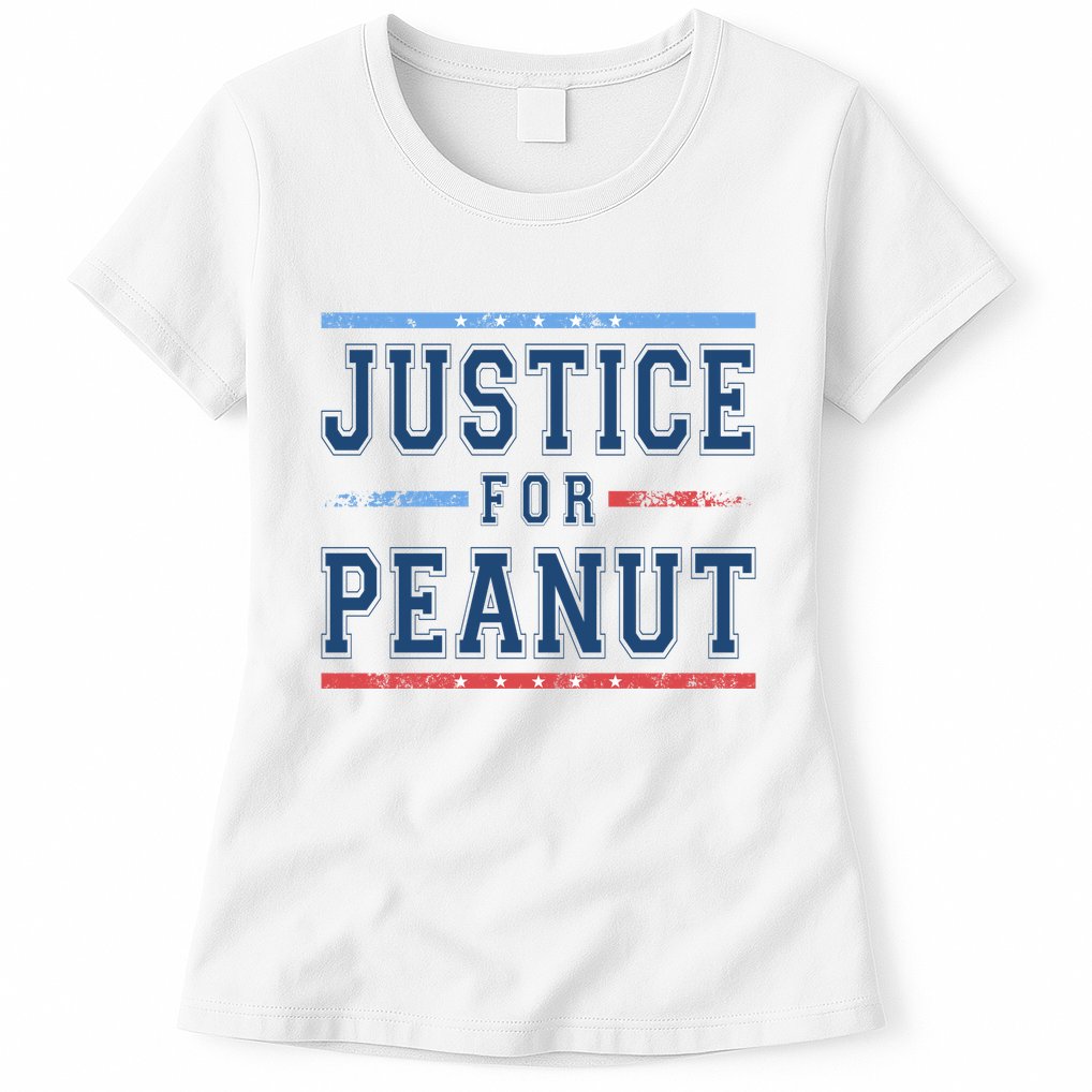 Justice For Peanut The Squirrel Usa Flag Womens T-Shirt
