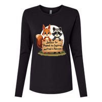 Justice For Peanut The Squirrel And Fred The Raccoon Womens Cotton Relaxed Long Sleeve T-Shirt