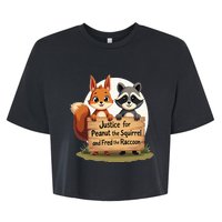 Justice For Peanut The Squirrel And Fred The Raccoon Bella+Canvas Jersey Crop Tee