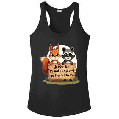 Justice For Peanut The Squirrel And Fred The Raccoon Ladies PosiCharge Competitor Racerback Tank