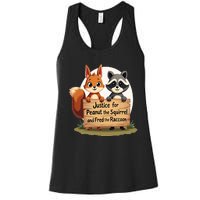 Justice For Peanut The Squirrel And Fred The Raccoon Women's Racerback Tank