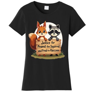 Justice For Peanut The Squirrel And Fred The Raccoon Women's T-Shirt