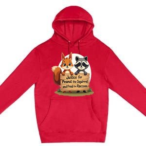 Justice For Peanut The Squirrel And Fred The Raccoon Premium Pullover Hoodie