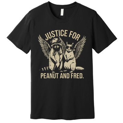 Justice For Peanut And Fred Peanut Squirrel Fred Raccoon Gift Premium T-Shirt