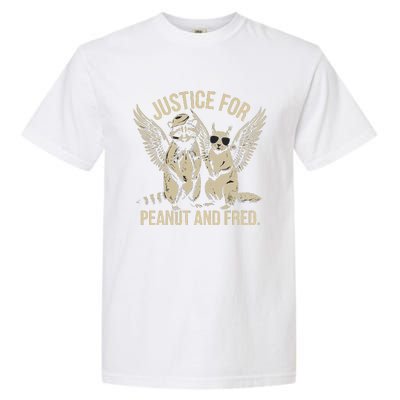 Justice For Peanut And Fred Peanut Squirrel Fred Raccoon Gift Garment-Dyed Heavyweight T-Shirt