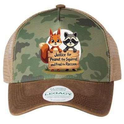 Justice For Peanut The Squirrel And Fred The Raccoon Gift Legacy Tie Dye Trucker Hat