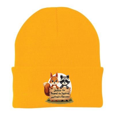 Justice For Peanut The Squirrel And Fred The Raccoon Gift Knit Cap Winter Beanie