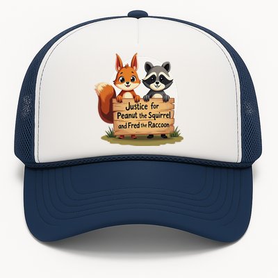 Justice For Peanut The Squirrel And Fred The Raccoon Gift Trucker Hat