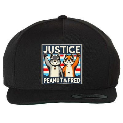 Justice For Pnut And Fred The Squirrel For Fred The Raccoon Wool Snapback Cap