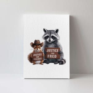 Justice For Peanut The Squirrel Justice For Fred The Raccoon Canvas