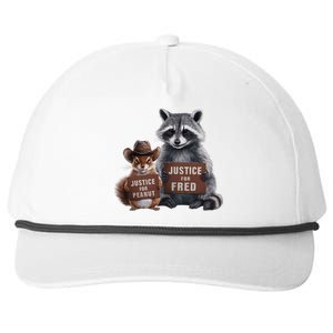 Justice For Peanut The Squirrel Justice For Fred The Raccoon Snapback Five-Panel Rope Hat