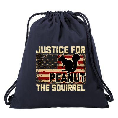 Justice For Peanut The Squirrel Peanut Squirrel Drawstring Bag