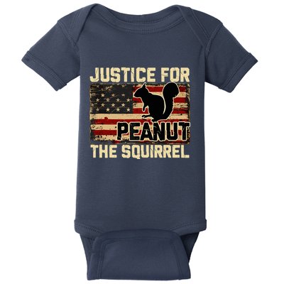 Justice For Peanut The Squirrel Peanut Squirrel Baby Bodysuit