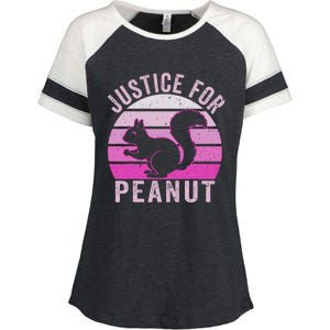 Justice For Peanut The Squirrel P誰Ut Pnut Peanut Squirrel Enza Ladies Jersey Colorblock Tee