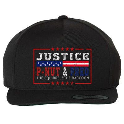 Justice For Pnut And Fred The Squirrel And Peanut Justice Wool Snapback Cap