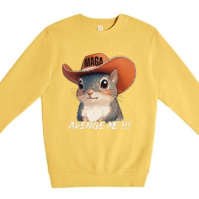 Justice For Peanut The Squirrel Wanted Premium Crewneck Sweatshirt