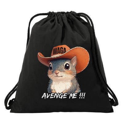 Justice For Peanut The Squirrel Wanted Drawstring Bag