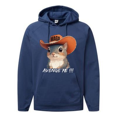 Justice For Peanut The Squirrel Wanted Performance Fleece Hoodie