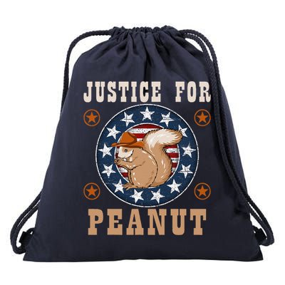 Justice For Peanut The Squirrel Justice For Fred The Raccoon Drawstring Bag