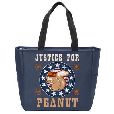 Justice For Peanut The Squirrel Justice For Fred The Raccoon Zip Tote Bag