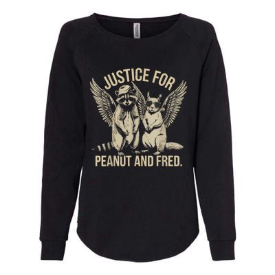 Justice For Peanut And Fred Peanut Squirrel Fred Raccoon Womens California Wash Sweatshirt