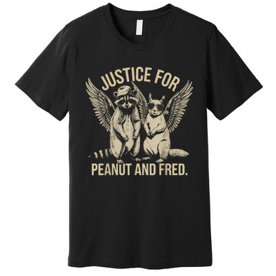 Justice For Peanut And Fred Peanut Squirrel Fred Raccoon Premium T-Shirt