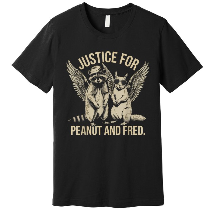 Justice For Peanut And Fred Peanut Squirrel Fred Raccoon Premium T-Shirt