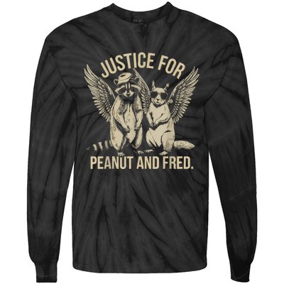 Justice For Peanut And Fred Peanut Squirrel Fred Raccoon Tie-Dye Long Sleeve Shirt