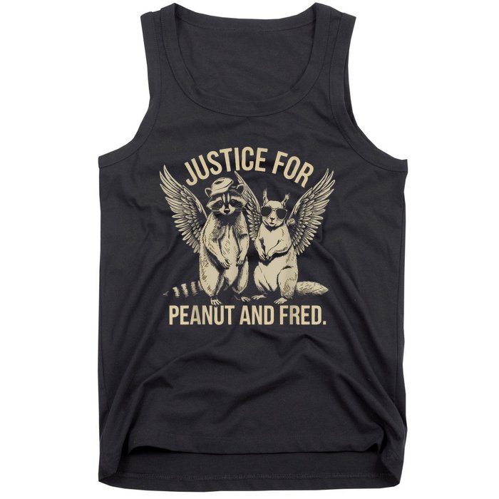 Justice For Peanut And Fred Peanut Squirrel Fred Raccoon Tank Top