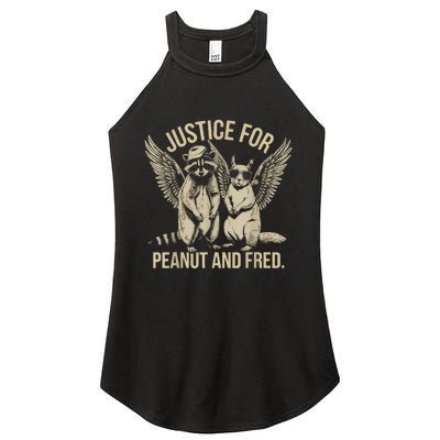 Justice For Peanut And Fred Peanut Squirrel Fred Raccoon Women's Perfect Tri Rocker Tank