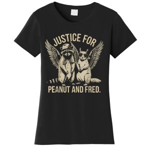 Justice For Peanut And Fred Peanut Squirrel Fred Raccoon Women's T-Shirt