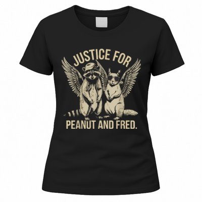 Justice For Peanut And Fred Peanut Squirrel Fred Raccoon Women's T-Shirt