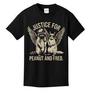 Justice For Peanut And Fred Peanut Squirrel Fred Raccoon Kids T-Shirt