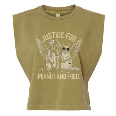 Justice For Peanut And Fred Peanut Squirrel Fred Raccoon Garment-Dyed Women's Muscle Tee