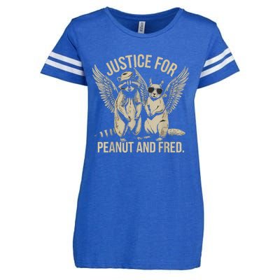 Justice For Peanut And Fred Peanut Squirrel Fred Raccoon Enza Ladies Jersey Football T-Shirt