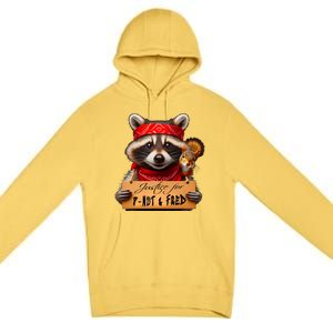 Justice For Peanut The Squirrel Pnut & Fred The Raccoon Premium Pullover Hoodie