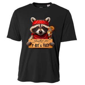 Justice For Peanut The Squirrel Pnut & Fred The Raccoon Cooling Performance Crew T-Shirt