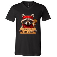 Justice For Peanut The Squirrel Pnut & Fred The Raccoon V-Neck T-Shirt