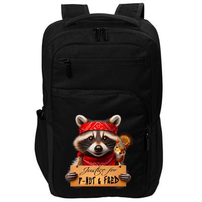 Justice For Peanut The Squirrel Pnut & Fred The Raccoon Impact Tech Backpack